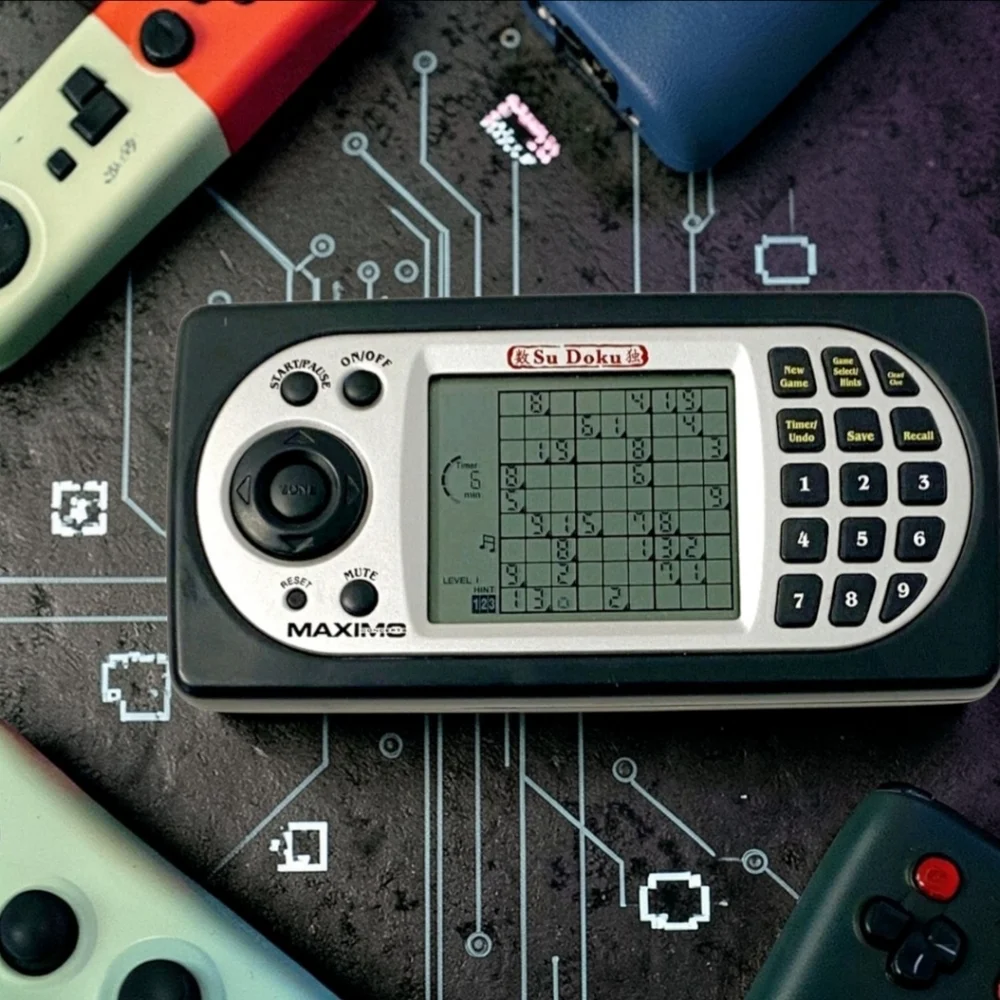 Sealed Maximo Super Sudoku Handheld Electronic Puzzle Game 16,000+ Puzzles New .